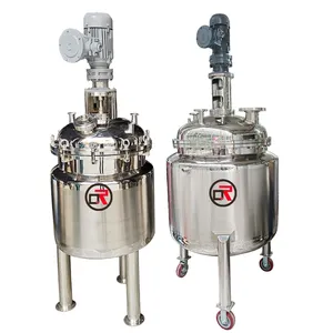 Sanitary stainless steel cosmetic syrup sugar melting electric heating double jacket mixing tank 1000l
