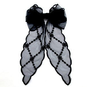 Gentle Maiden Lace Bow Hairpin Top Clip Princess Hairgrips Hair Edge Clip Sweet Temperament Hair Clip accesorios para mujer - Product Image 1