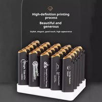 Briquet moderne en métal et silicone avec meule, logo personnalisé, publicitaire, finition givrée, flamme nue, lettrage pour hôtel
