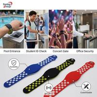 Bracelet en silicone RFID étanche IP68 avec logo personnalisé, 13,56 MHz NFC pour clé de chambre d'hôtel intelligente, contrôle d'accès de salle de sport et carte de membre