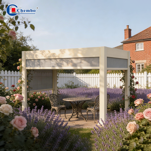 Pérgola de Aluminio Personalizada, Fácil de Montar, Automática, Resistente al Viento, con Marco de Aluminio H220 y Ligera - Product Image 1