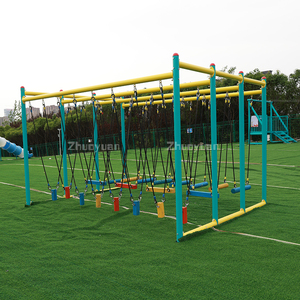 Équipement de fitness en plein air Pont à une seule planche en métal Marque ZhuoYuan pour 9 personnes pour agrandir la cour de jeux Équipement de jeu non électrique - Product Image 2