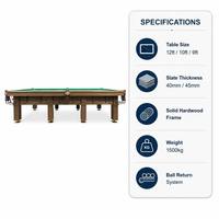Table de billard russe de 12 pieds, table de billard professionnelle en bois massif avec plateau en ardoise pour club et maison, vente en gros directe d'usine