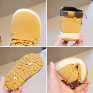 รองเท้ากีฬาเด็กฤดูใบไม้ผลิและฤดูใบไม้ร่วง รองเท้าทรง Dad Shoes สำหรับเด็กผู้ชายและเด็กผู้หญิง สีขาว ระบายอากาศได้ดี อุ่นสบาย เป็นมิตรกับสิ่งแวดล้อม พื้นรองเท้านุ่ม น้ำหนักเบา เหมาะสำหรับเด็กเล็ก - Product Image 3