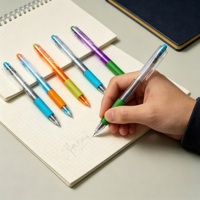 Stylo Gel Rétractable Orange avec Citations Inspirantes, Logo Personnalisable, Pointe de 1,0 mm, Stylos Promotionnels en Plastique