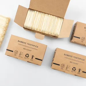 Hochwertige kostenlose probe 1000 stk. paket zelloreifen bambus zahnstöpsel