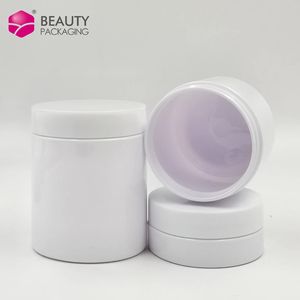 50 मिलीलीटर 100 मिली 150 मिली 200 मिली 300 एमएल 250 मिली 500 मिली पालतू जानवर 68 मिमी सफेद ढक्कन के साथ सफेद प्लास्टिक जार - Product Image 3