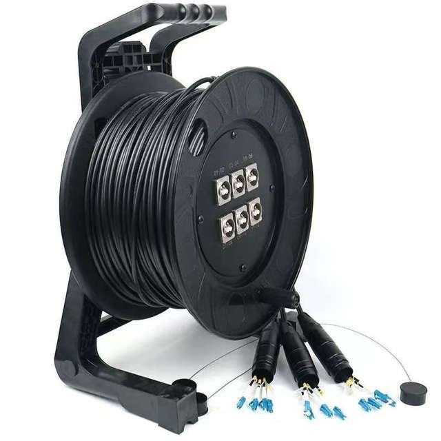 BF05DC CABLE REEL Fiber Optic Connectors 12 Cores Cable Reel Optical Fiber Cable Easy to Rolling and Release