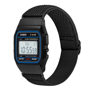 Bracelet de <span class=keywords><strong>montre</strong></span> 18 mm pour <span class=keywords><strong>Casio</strong></span> F-84/F-91W/F-94/F-105/A158/A168/F-105/F-108/AE-1300/AE-1200/AE-1000/W-217H/W-218H/SGW-300H/W-800H - Product Image 1