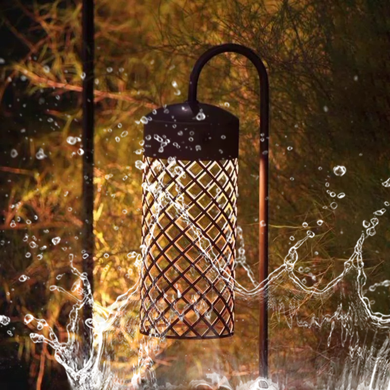 OEM ODM Custom DC24V Aluminum Weather-resistant Waterproof IP65 Outdoor LED Landscape Garden Cylindrical Hollow Light