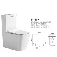Toilettes européennes élégantes en céramique une pièce, toilettes de salle de bains à double chasse d'eau, meilleures ventes en russie #8869