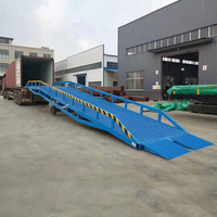 Rampe de quai hydraulique mobile 6T/8T/10T/15T, hauteur réglable de 1 à 1,8 m, plateforme de chargement et de déchargement de conteneurs pour chariots élévateurs