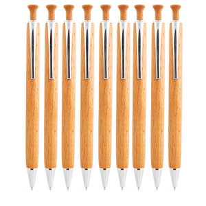 ปากกาลูกลื่นไม้พร้อมคลิปโลหะความกว้างในการเขียน1.0มม. ใหม่เป็นมิตรกับสิ่งแวดล้อม - Product Image 6