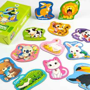 Juguete Educativo Temprano para el Aprendizaje en Casa, Rompecabezas de 2 Piezas, Imanes de Animales para Refrigerador, para Niños y Niñas Pequeños - Product Image 1
