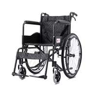 Fauteuil roulant pliable pour personnes âgées HONGYE, acier robuste, pneus pleins de 24 pouces avec frein, sécurité et confort