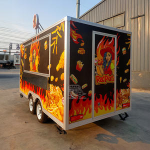 Chariot de Snacks Classique Amovible, Chariot Mobile pour Pommes de Terre Cuites et Glaces avec Cuisine Complète en Fibre de Verre pour Bonbons et Frites - Product Image 4