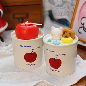 工場直送のかわいい丸型大豆ワックスアロマキャンドル、クリスマスの家の装飾に - Product Image 1