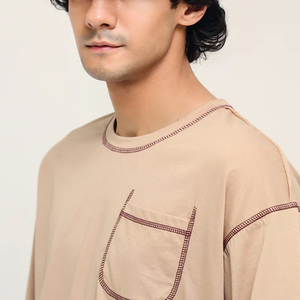 Camiseta de Moda para Hombre, Ligera, Informal, Moderna, para Uso Diario, Talla Grande, Cómoda, Corte Relajado, Estilo Urbano - Product Image 4