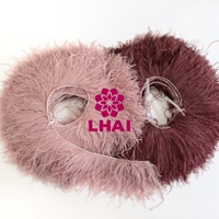 Plumes de couture moelleuses frange plume d'autruche coupe sur cordon dentelle tissu accessoire de vêtement plumes de Costume pour robe en tissu