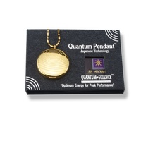 Pendentif Énergétique Scalaire Quantique en Acier Inoxydable Plaqué Or et Argent avec Sertissage Clos pour Cadeau - Vente en Gros