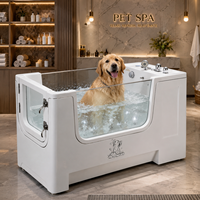 Baignoire Spa pour Animaux de Compagnie en Acrylique à Micro-Bulles Lactées avec Contrôle Intelligent de la Température Haut de Gamme