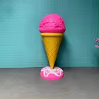 Estatuilla de fibra de vidrio molde de helado accesorios de modelo/estatua de helado de modelo/Decoración de tienda de cono de helado de fibra de vidrio gigante - Product Image 2