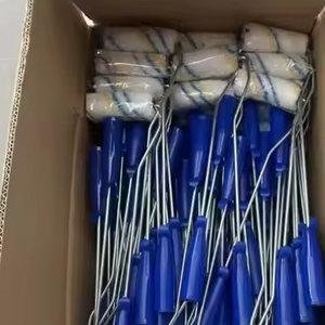 Rouleau à <span class=keywords><strong>peinture</strong></span> mural de 4 pouces, bleu et jaune, avec long manche en plastique, mini-rouleau de <span class=keywords><strong>peinture</strong></span>, directement de l'usine chinoise - Product Image 4