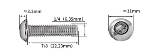 LeGood Vis à tête bombée 1/4-20 x 7/8 po, entièrement filetées, en acier inoxydable 304, classe 4, finition naturelle - Product Image 2