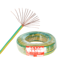 Câble de mise à la terre personnalisé cuivre BVR4mm ² fil électrique Flexible pour la construction de gaine de couleur jaune-vert câble BVR