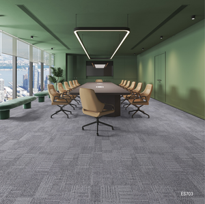 <span class=keywords><strong>ES700</strong></span> Pluche Polyester Waterafstotend Handgeknoopt Eenvoudig Kantoor Tapijt 100*33,33cm Modern Duurzaam Commercieel Grijs Geometrisch - Product Image 3