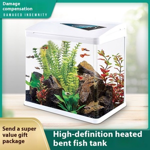 Petit réservoir de poissons rouges auto-circulant 220V Rectangle <span class=keywords><strong>Aquarium</strong></span> <span class=keywords><strong>Aquarium</strong></span> de bureau écologique pour usage domestique sans eau - Product Image 2