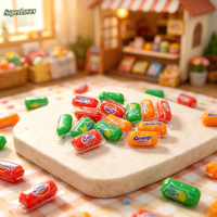 SuperLoves Chewing-gum Fruité Effet Tatouage au Sucre Durée de Conservation 12 Mois Cool Bite Boîte à Capuchon Rouge 10.75x60pcs Vente en Gros OEM