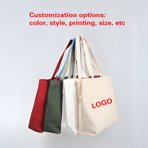 अनुकूलित लोगो आकार मुद्रित पर्यावरण के अनुकूल पुनः प्रयोज्य कार्बनिक कैनवास टोटे बैग, किराने की कपास खरीदारी बैग - Product Image 2