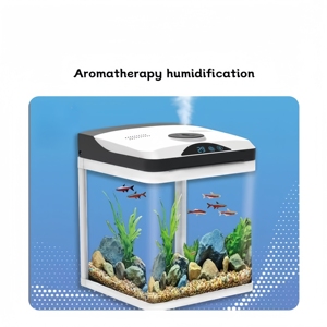 Bể cá thông minh tự động cho ăn, kính siêu trắng trong suốt, tích hợp lọc và đèn LED - Product Image 4