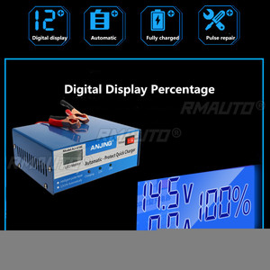 Chargeur de batterie de voiture Autoleader compatible avec les batteries au plomb 12V/24V à prise US, cinq modes de charge PWM, méthode de réparation numérique - Product Image 5