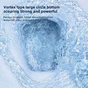 WC sur pied DAM107, 4,5 L, siphon à jet, nettoyage facile, siphon en S, taille standard, pour usage domestique et hôtelier - Product Image 1