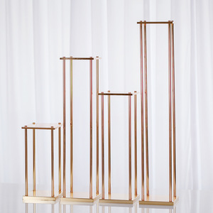 Nouveau support décoratif géométrique pour <span class=keywords><strong>mariage</strong></span>, présentoir de fenêtre haut-bas, ornements décoratifs pour table principale de <span class=keywords><strong>mariage</strong></span> BR-0952 - Product Image 3