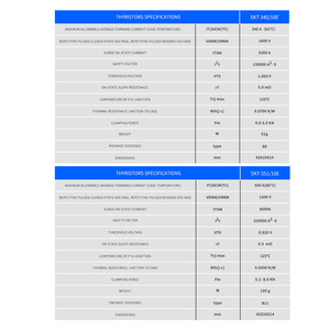 SKT340/16E SKT551/16E SKT760/16E SKT1000/16E SKT1200/16E Kapsel-Thyristor SCR-Modul Scheibenform SKT340 - Product Image 3