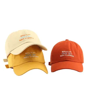 Оптовая продажа, Высококачественная винтажная Регулируемая шапка в стиле ретро с надписью и логотипом на заказ
