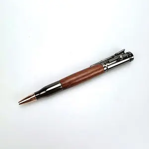 Upscale business heavy metal gun-shaped pen clip design customizable logo compass metal pen