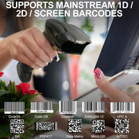 Escáner de Código de Barras Inalámbrico Xincode 2.4G, Lector de Códigos QR, Escáner Portátil 1D 2D para Pagos Móviles, Escáner de Libros X-9301C
