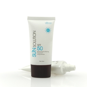 Tubo Piatto in Plastica PE Vuoto Bianco da 50ml Personalizzato all'Ingrosso, SPF50+, <span class=keywords><strong>per</strong></span> <span class=keywords><strong>Crema</strong></span> Solare, <span class=keywords><strong>Crema</strong></span> Viso, <span class=keywords><strong>Crema</strong></span> Mani - Product Image 2