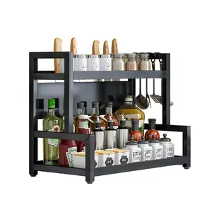 Accessoires de cuisine, étagères de rangement en acier inoxydable, organisateur de plats, épices, étagères à assiettes, support de rangement