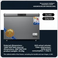 Congélateur horizontal à porte unique de 260 L, grande capacité, adapté à un usage domestique et en dortoir, congélation rapide, congélateurs coffres profonds