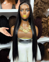 Perruque 5x5 en dentelle HD suisse, cheveux humains vierges malaisiens non traités Remy, bouclés profonds, ondulés, sans colle, nœuds blanchis, couleur naturelle