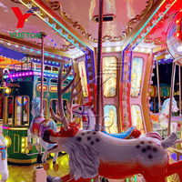 Manège équipement de parc d'attractions pour enfants 16 places attractions manèges thème européen Carrousel cheval Merry Go Round Carosuel à vendre
