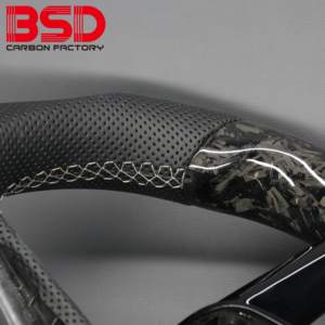 Volant de course personnalisé en fibre de carbone véritable forgée BSD pour Audi A3 S3 RS3 8Y, modification de voiture, volant personnalisé BSD - Product Image 5