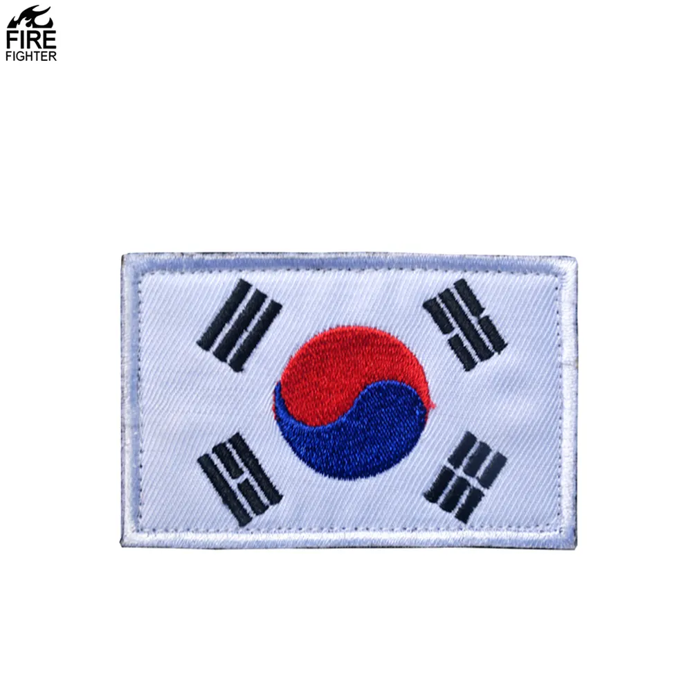 Meerkleurige Korea Borduurwerk Vlag Badge Borduurwerk Kleding Patches Voor Hoed Jassen Jeans