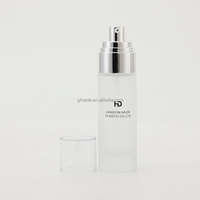 Hot Sale Luxus Silber pumpe und Clear Cover 50 ml Foundation Milchglas flasche