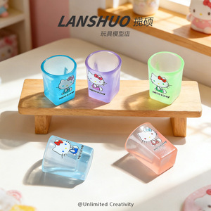 Ornement en résine Lanshuo Mini Hello Kitty pour coque de téléphone DIY, porte-clés, accessoire de bijouterie - Product Image 1